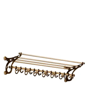 103185 - Coatrack Hudson L antique brass finish