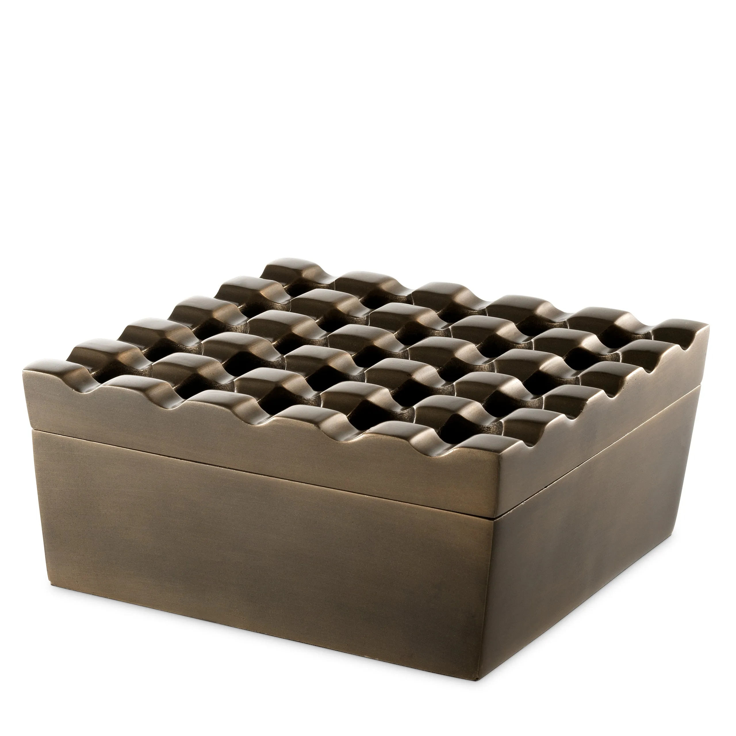 111073 - Ashtray Deluxe dark antique brass finish