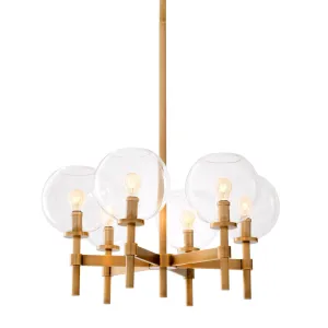 112641UL - Chandelier Jade S antique brass finish