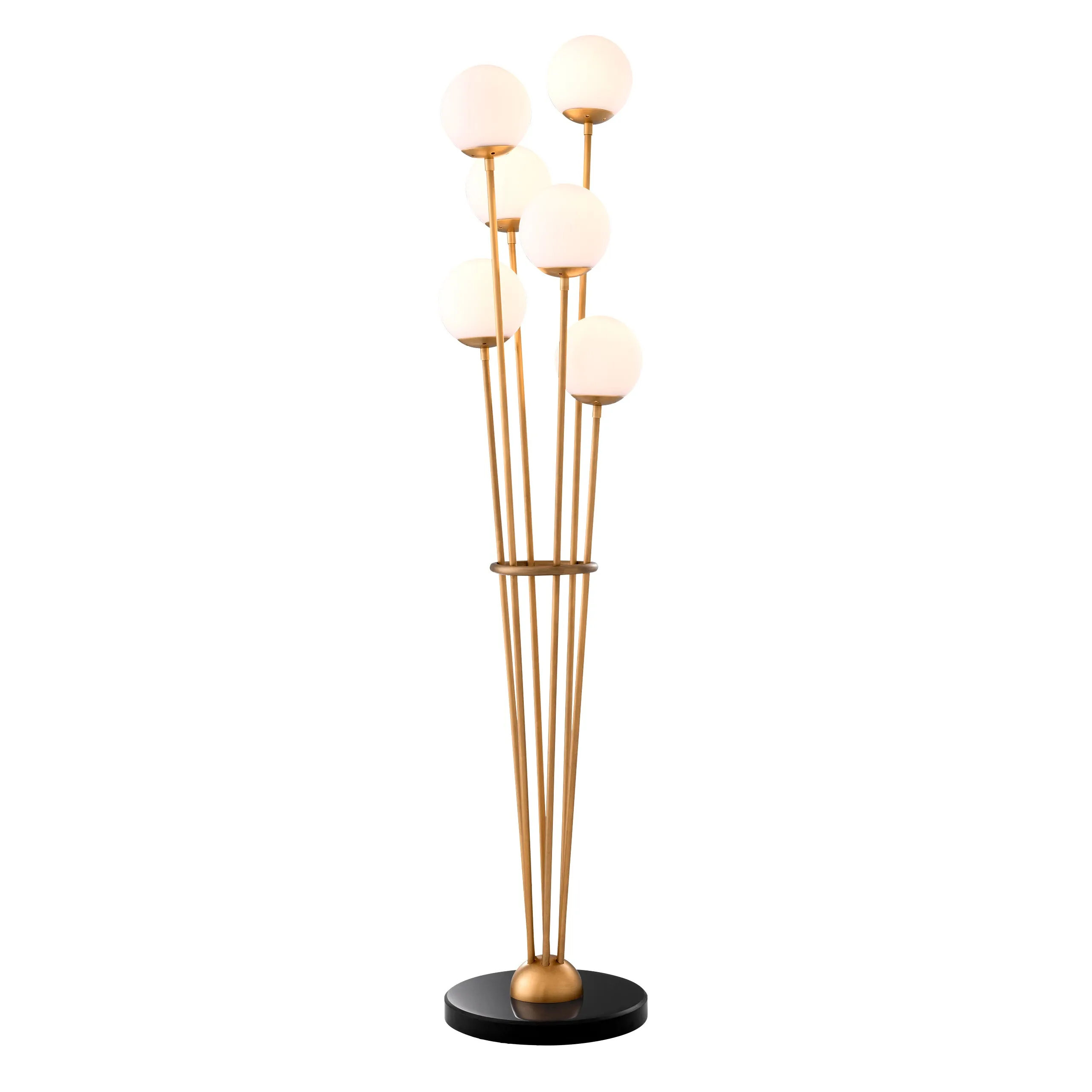 112759UL - Floor Lamp Tortora antique brass finish