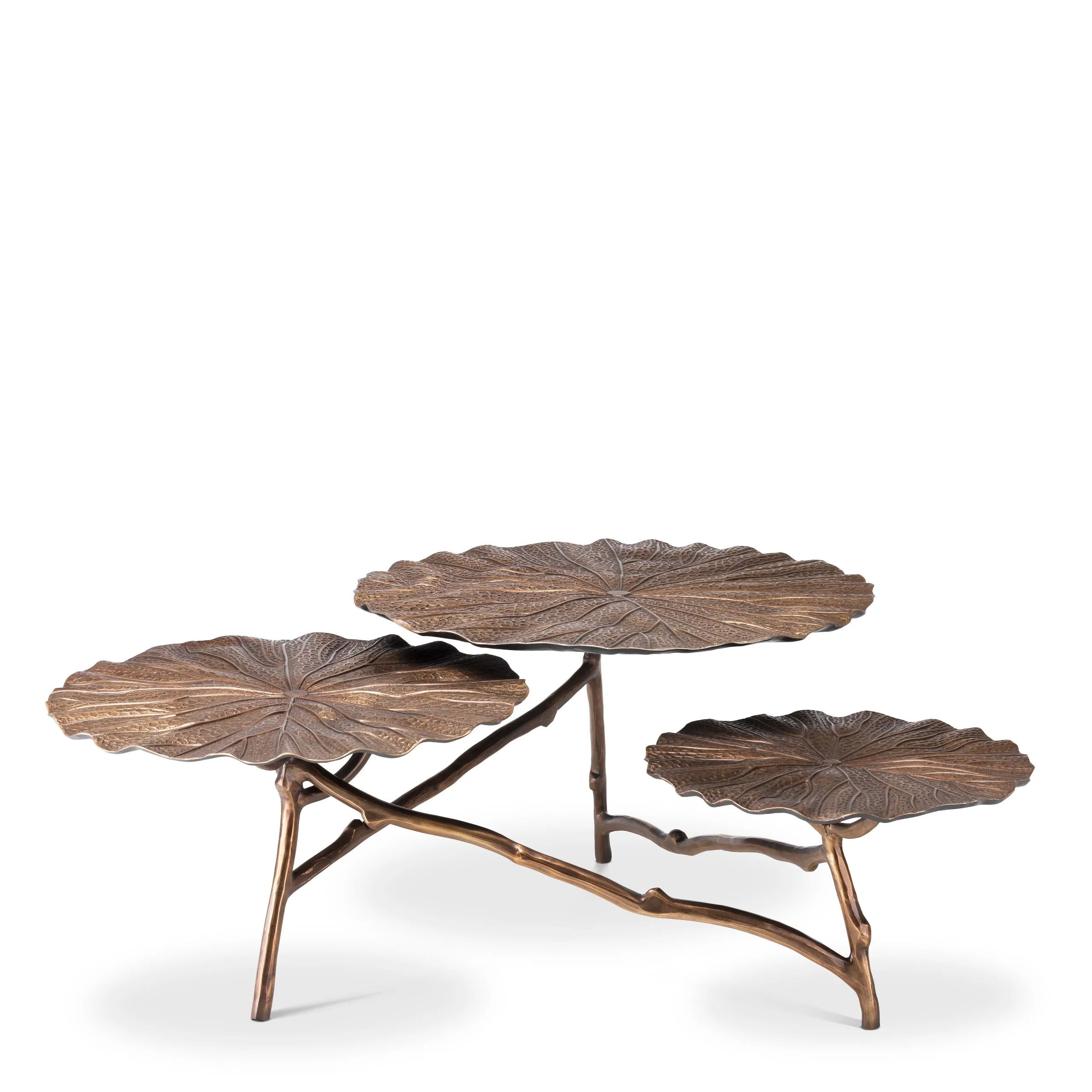 113081 - Coffee Table Colibri antique brass finish