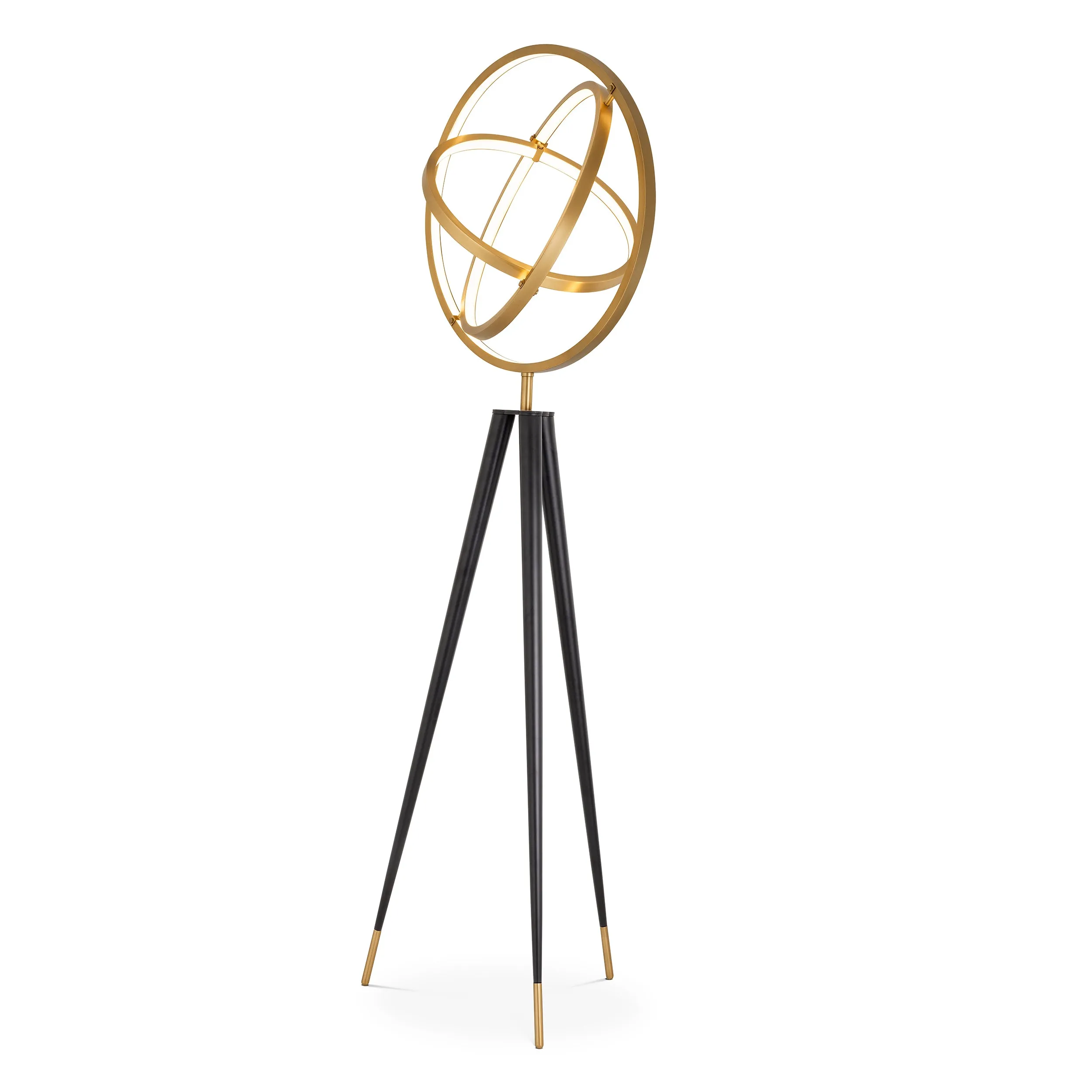 113207UL - Floor Lamp Cassini antique brass finish