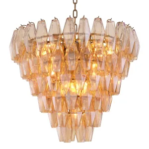 115167UL - Chandelier Benini S antique brass finish UL