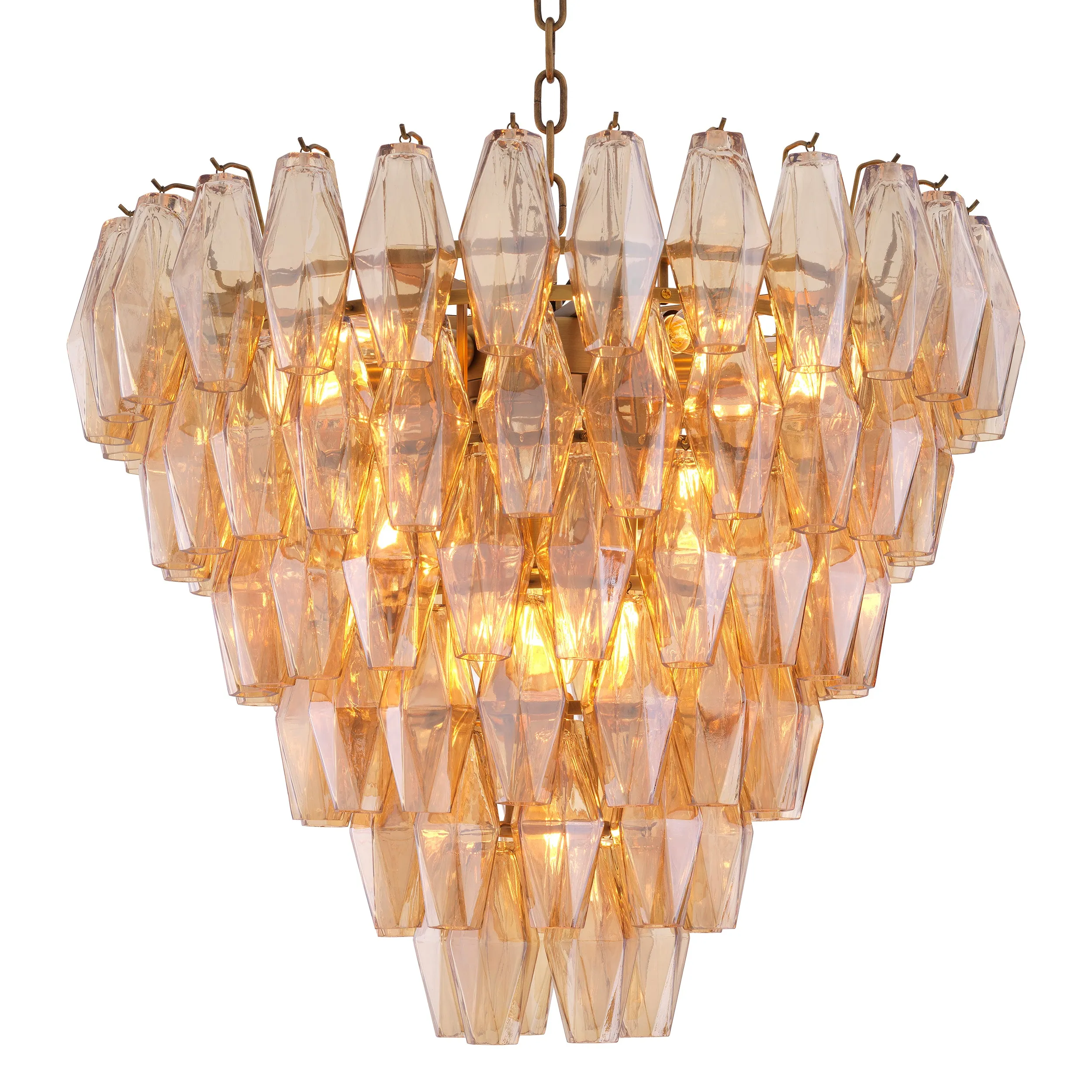 115167UL - Chandelier Benini S antique brass finish UL