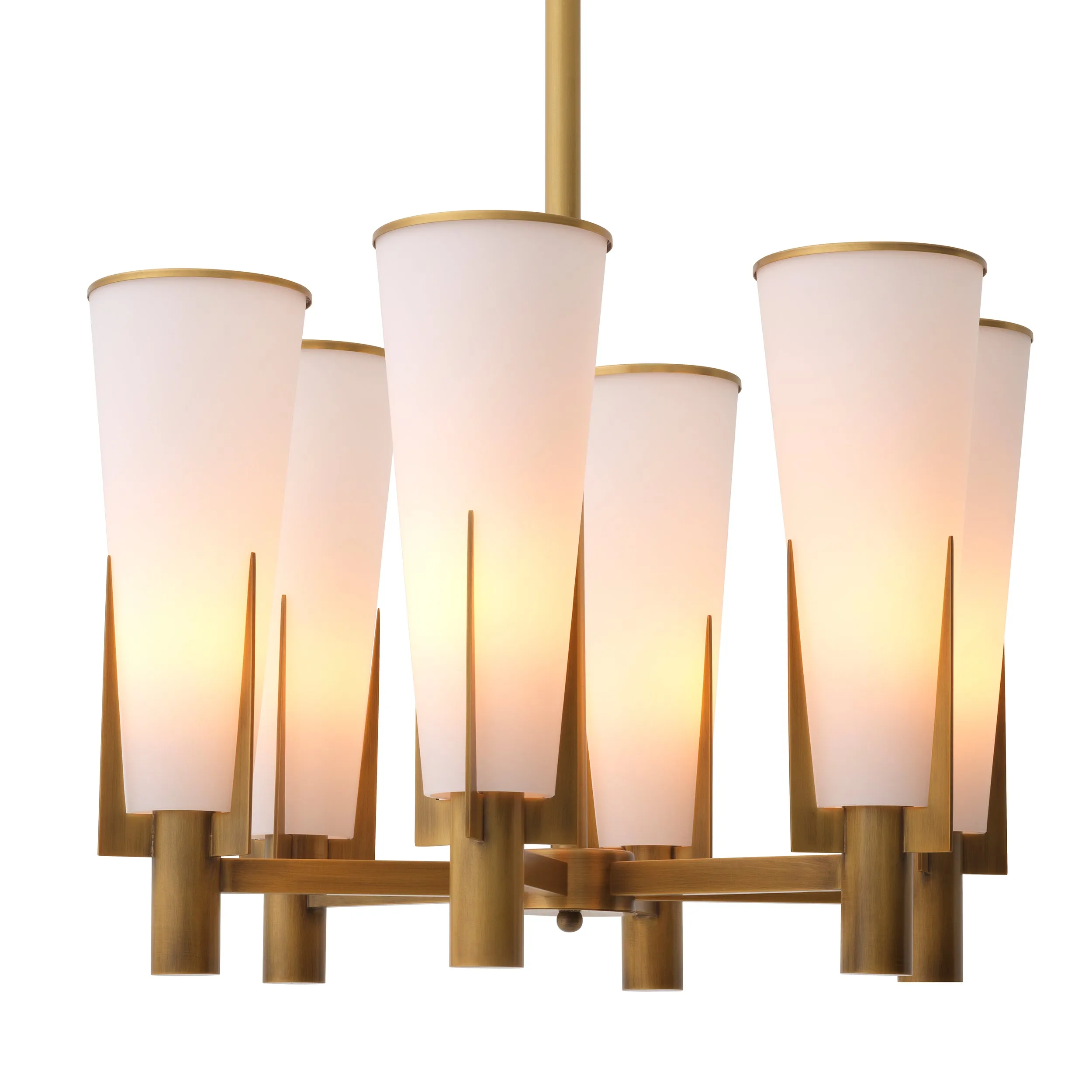 115215UL - Chandelier Dino antique brass finish UL