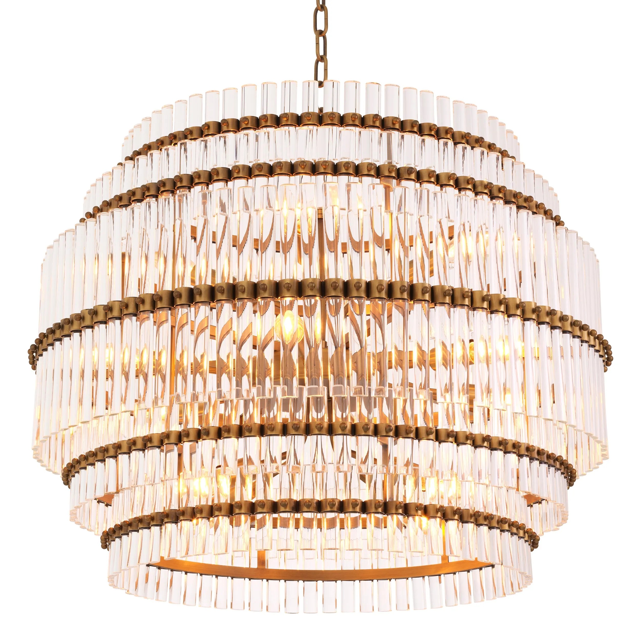 115340UL - Chandelier Scottsdale antique brass finish UL