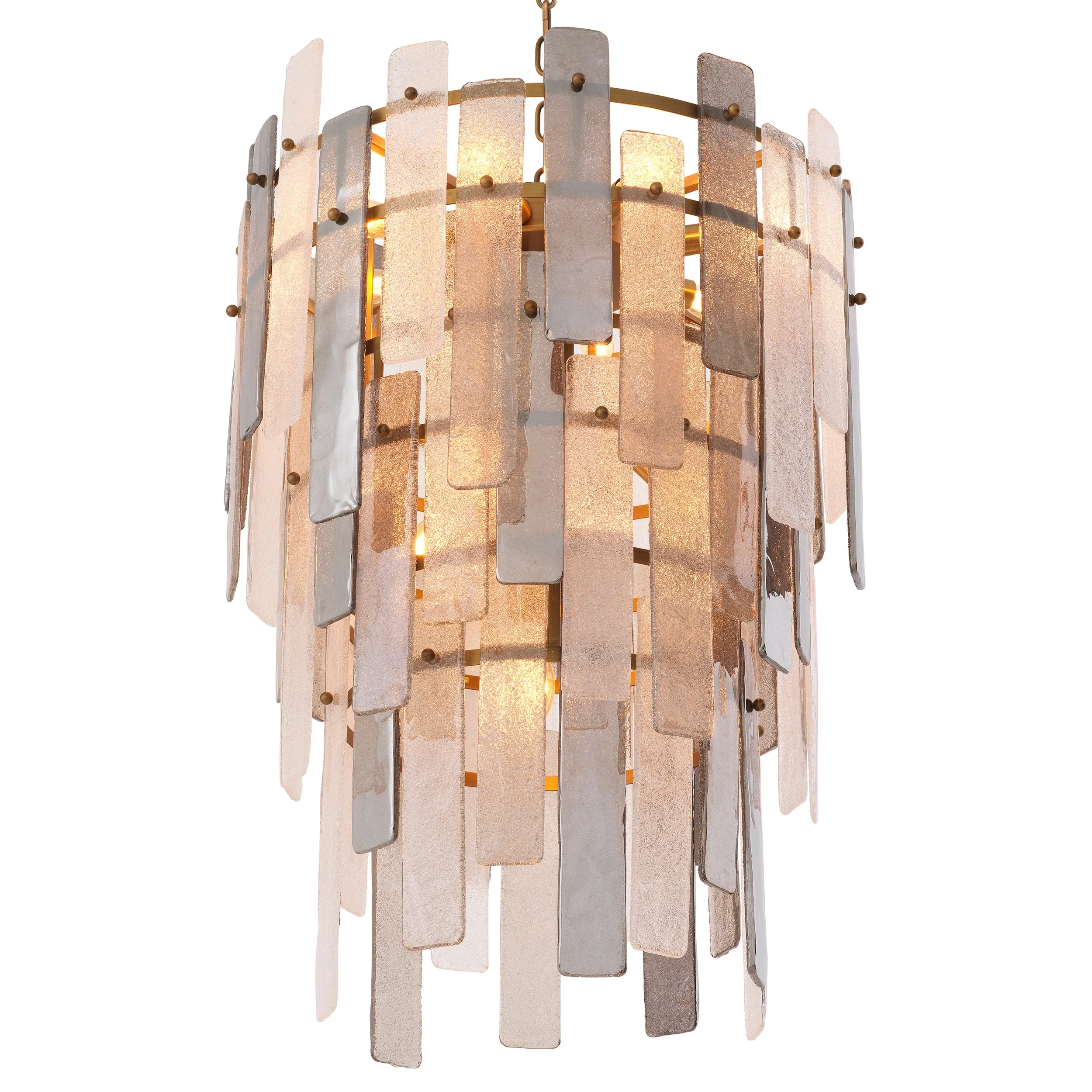 115660UL - Chandelier Greyson antique brass finish UL