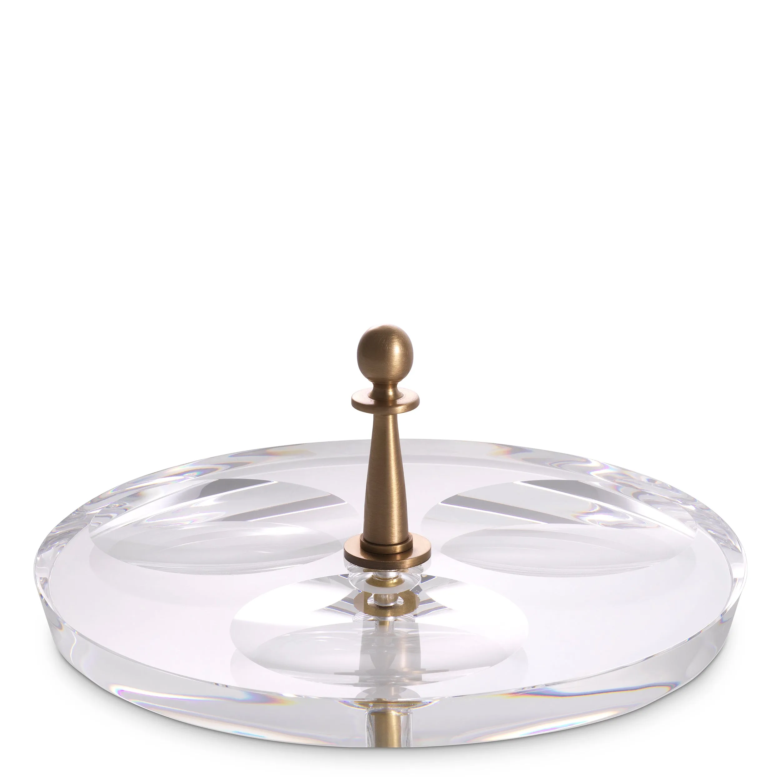 115686 - Tray Krone antique brass finish