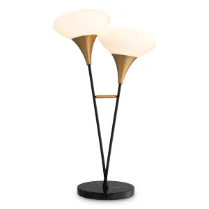 115857UL - Table Lamp Duco antique brass finish UL