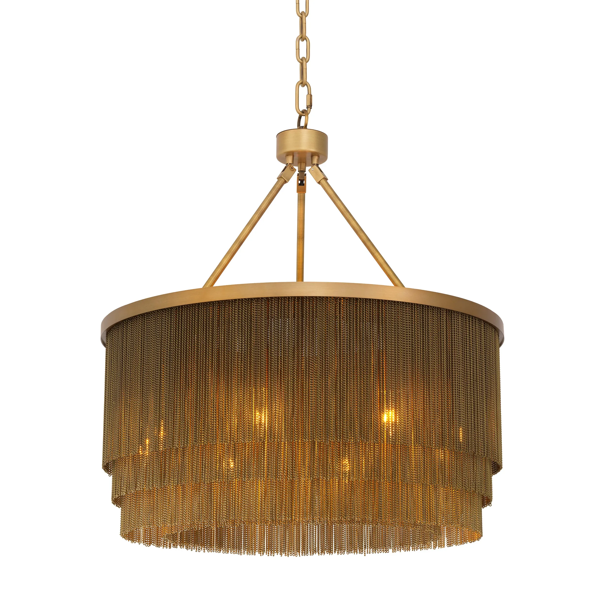 115910UL - Chandelier Tissot S antique brass finish UL