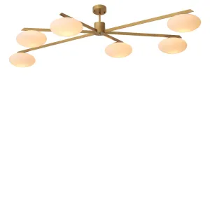 116124UL - Chandelier Evergreen L antique brass finish UL