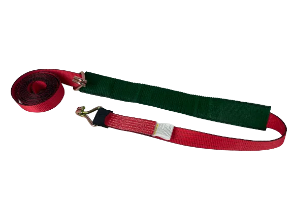 14FT Red Tecnic Wheel Strap with Low Pro Sleeve (Wire Hook)
