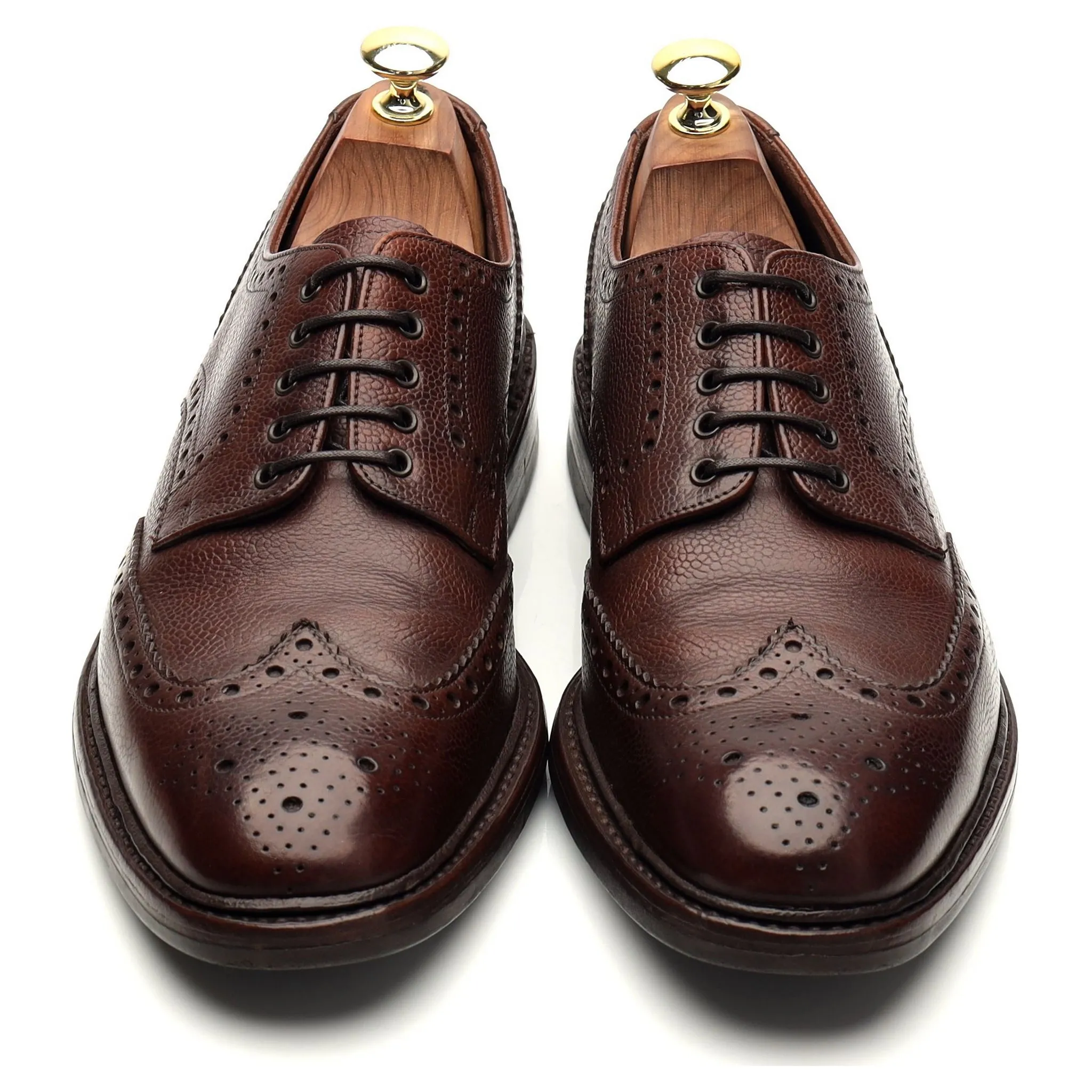 1880 'Badminton 2' Dark Brown Grain Leather Derby Brogues UK 7.5 G