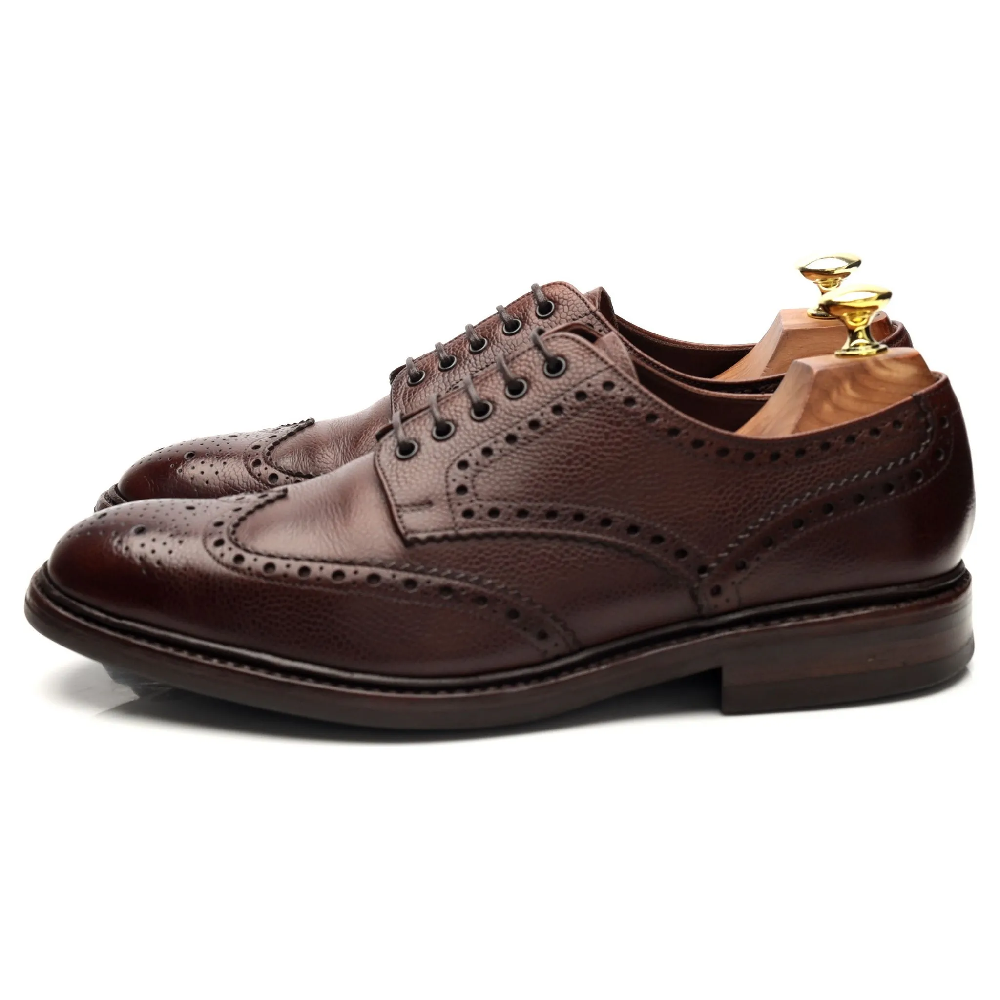 1880 'Badminton 2' Dark Brown Grain Leather Derby Brogues UK 7.5 G