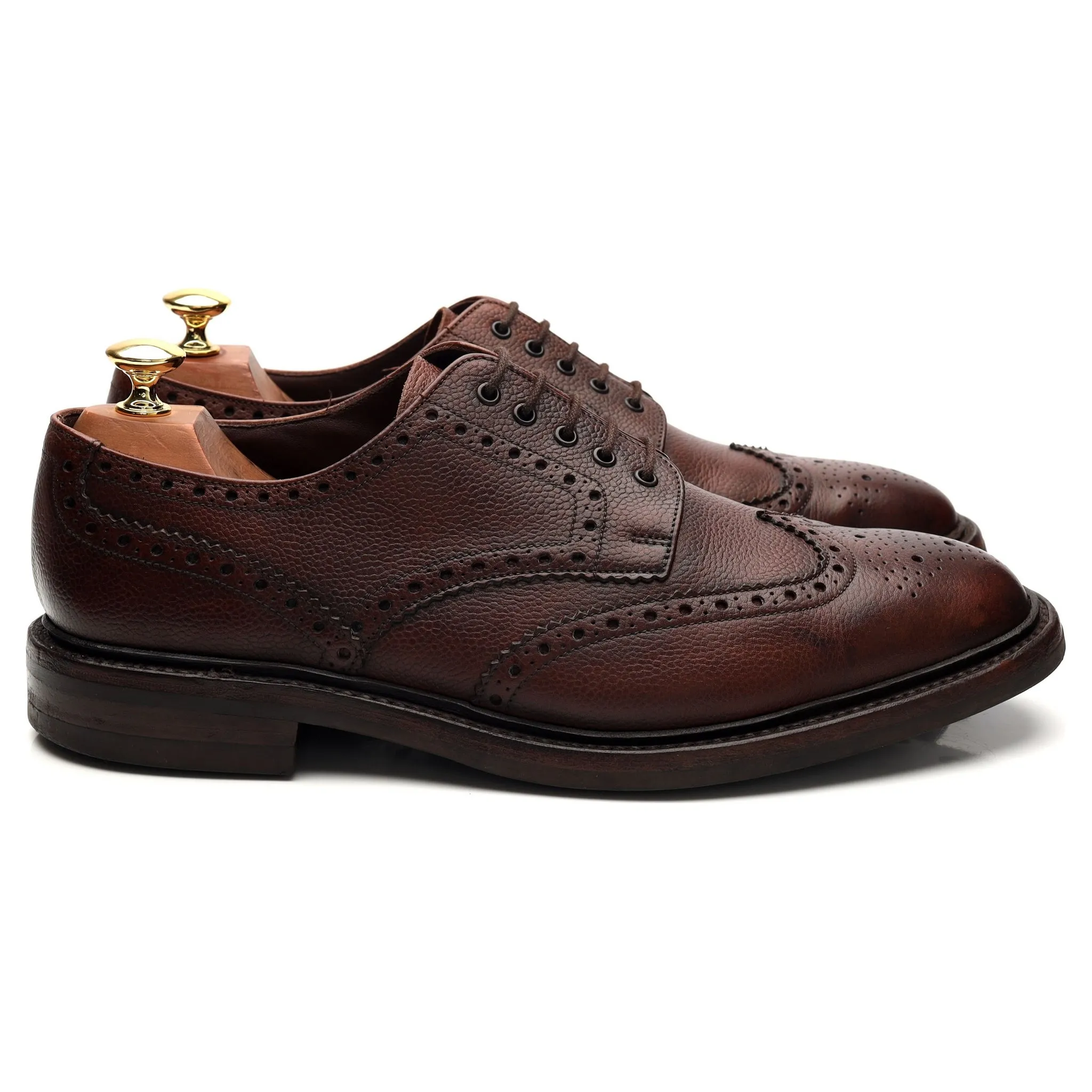 1880 'Badminton 2' Dark Brown Leather Derby Brogues UK 8.5 G