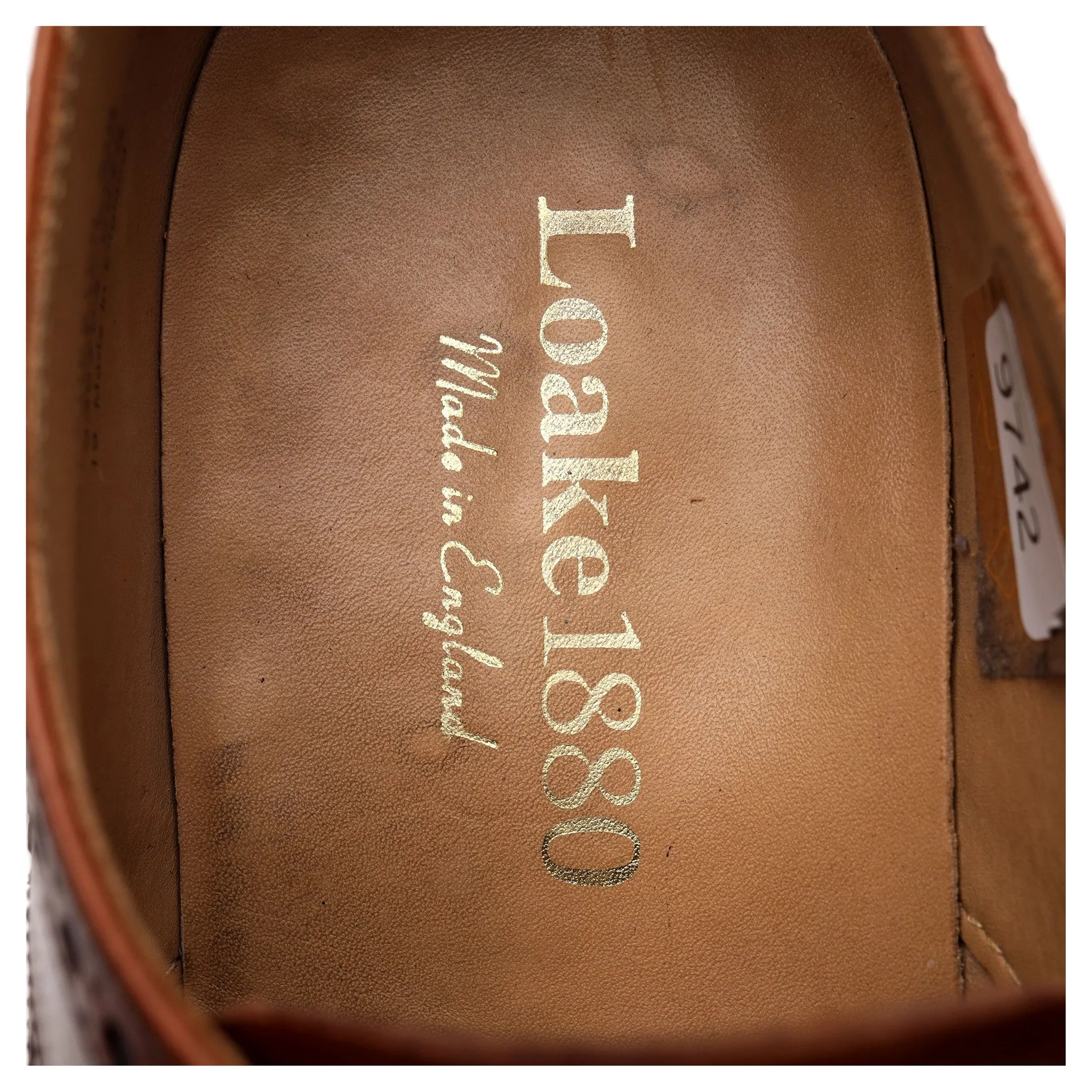 1880 'Chester' Tan Brown Leather Derby Brogues UK 7.5 F