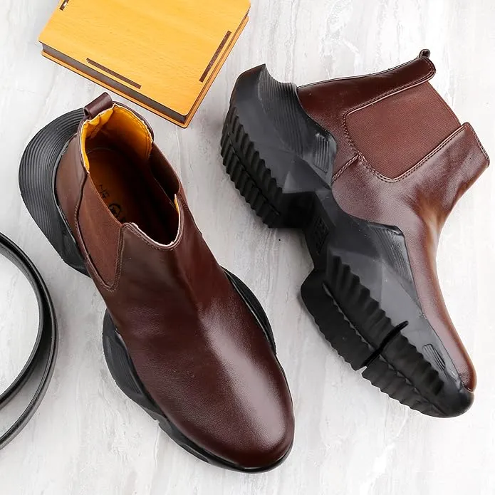 3 Inch Hidden Height Increasing/Elevator Casual Lace-up Outdoor Sneaker Boot-JonasParamount