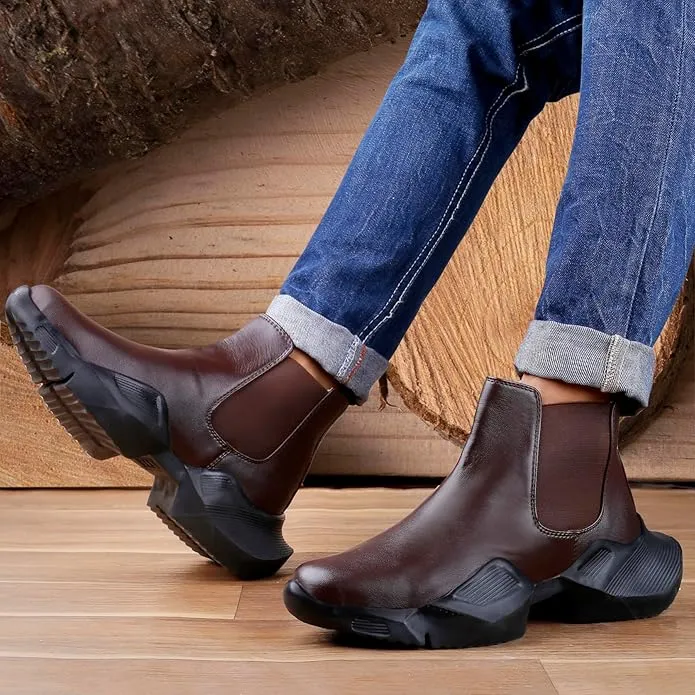 3 Inch Hidden Height Increasing/Elevator Casual Lace-up Outdoor Sneaker Boot-JonasParamount