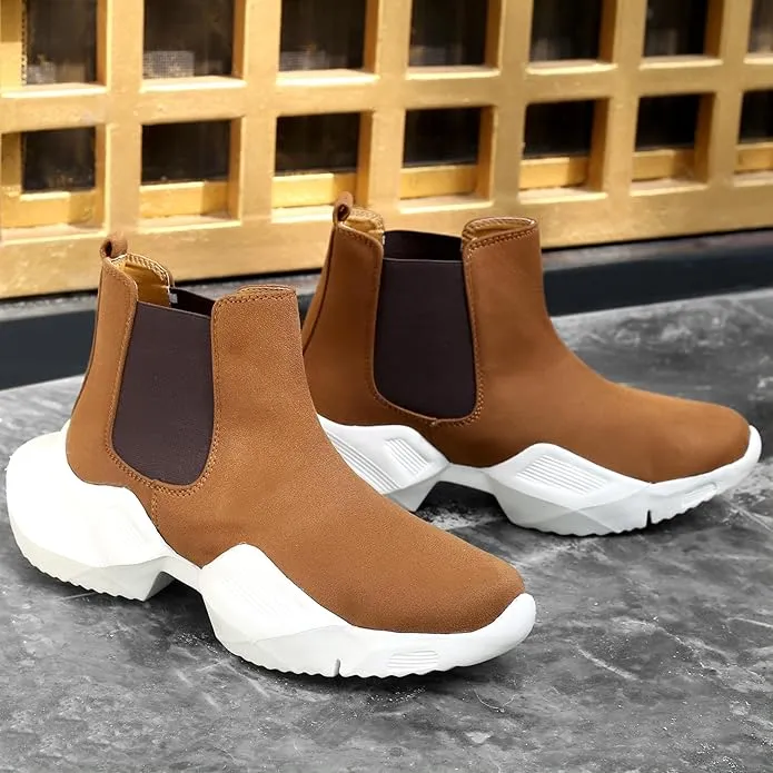 3 Inch Hidden Height Increasing/Elevator Suede Material New Casual Chelsea-JonasParamount