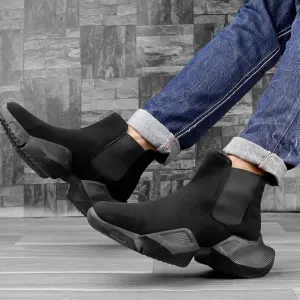 3 Inch Hidden Height Increasing/Elevator Suede Material New Casual Chelsea-JonasParamount