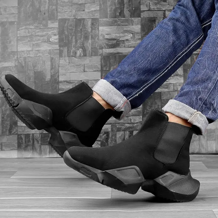 3 Inch Hidden Height Increasing/Elevator Suede Material New Casual Chelsea-JonasParamount