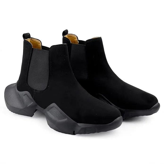 3 Inch Hidden Height Increasing/Elevator Suede Material New Casual Chelsea-JonasParamount