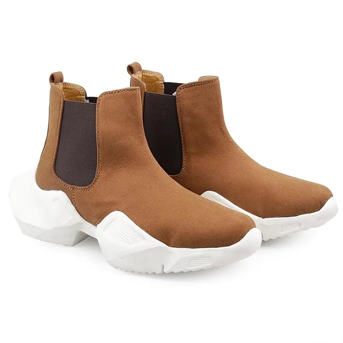 3 Inch Hidden Height Increasing/Elevator Suede Material New Casual Chelsea-JonasParamount