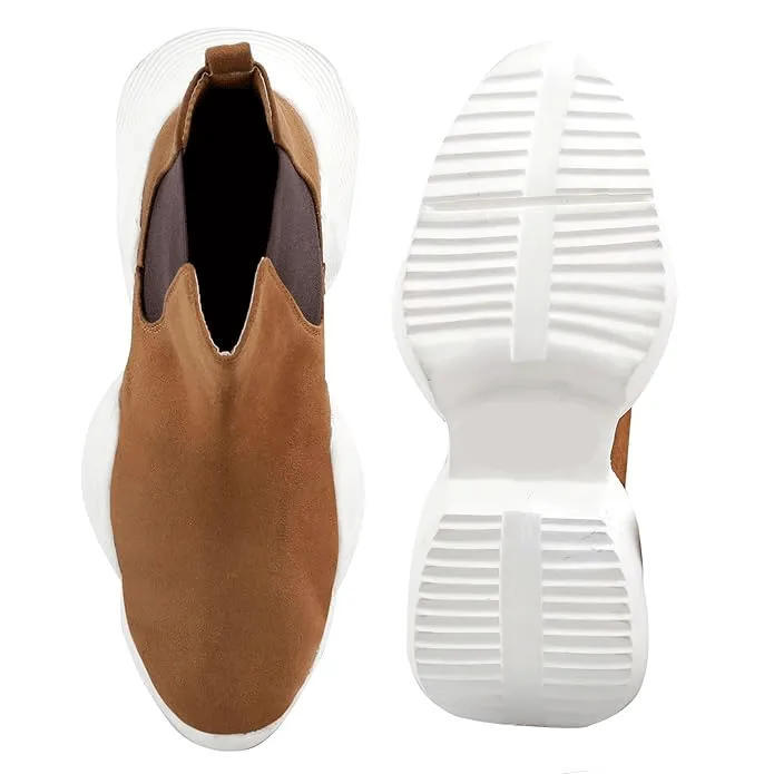 3 Inch Hidden Height Increasing/Elevator Suede Material New Casual Chelsea-JonasParamount