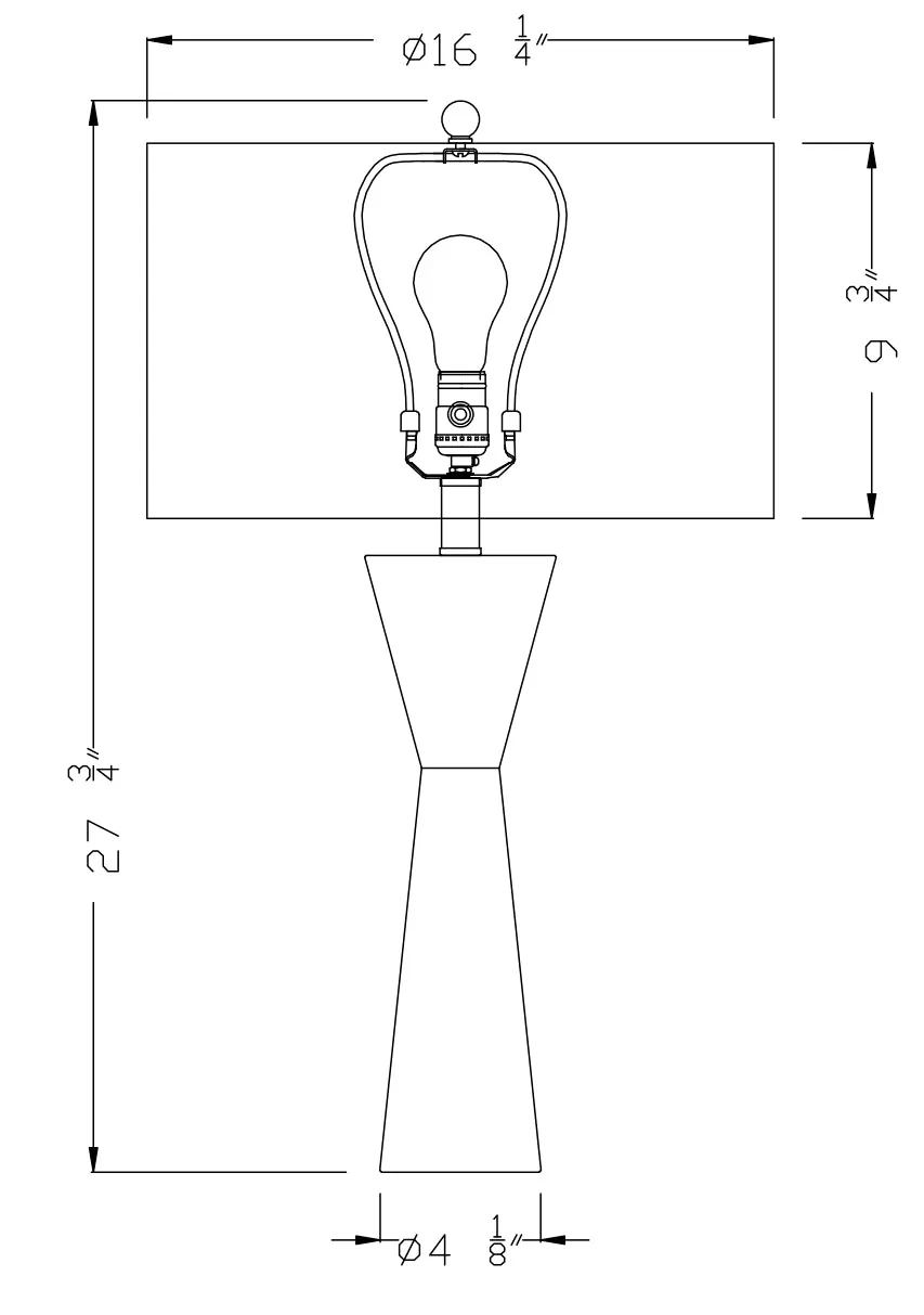 3801 Dark Essex Table Lamp