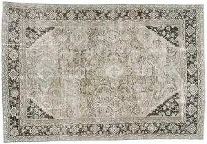 7 x 11 Distressed Antique Persian Mahal Rug