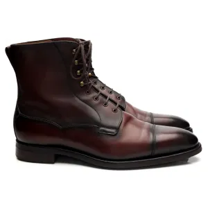 '9156' Burgundy Leather Field Boots UK 12 E