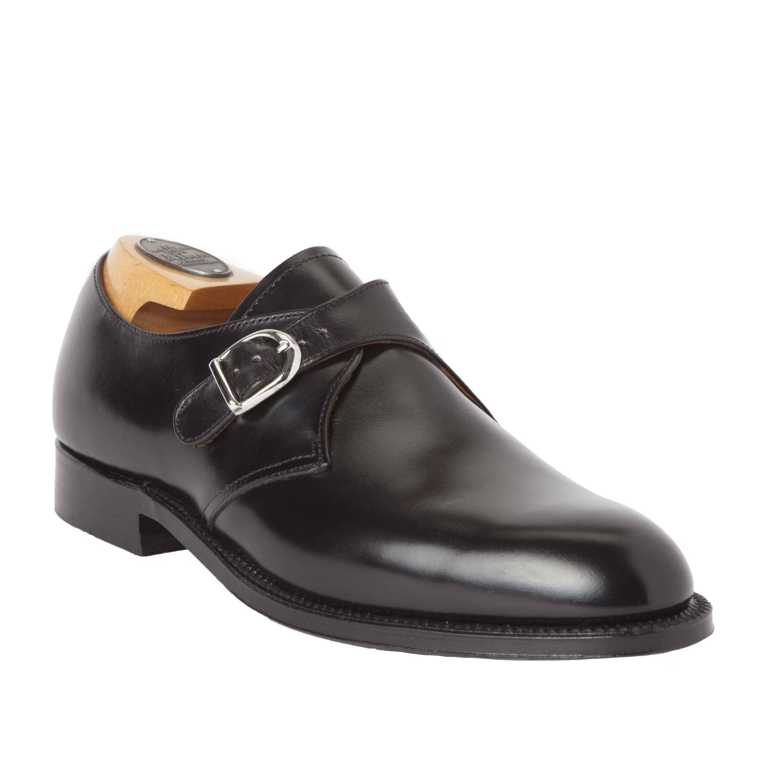 955 - Monk Strap in Black Calfskin