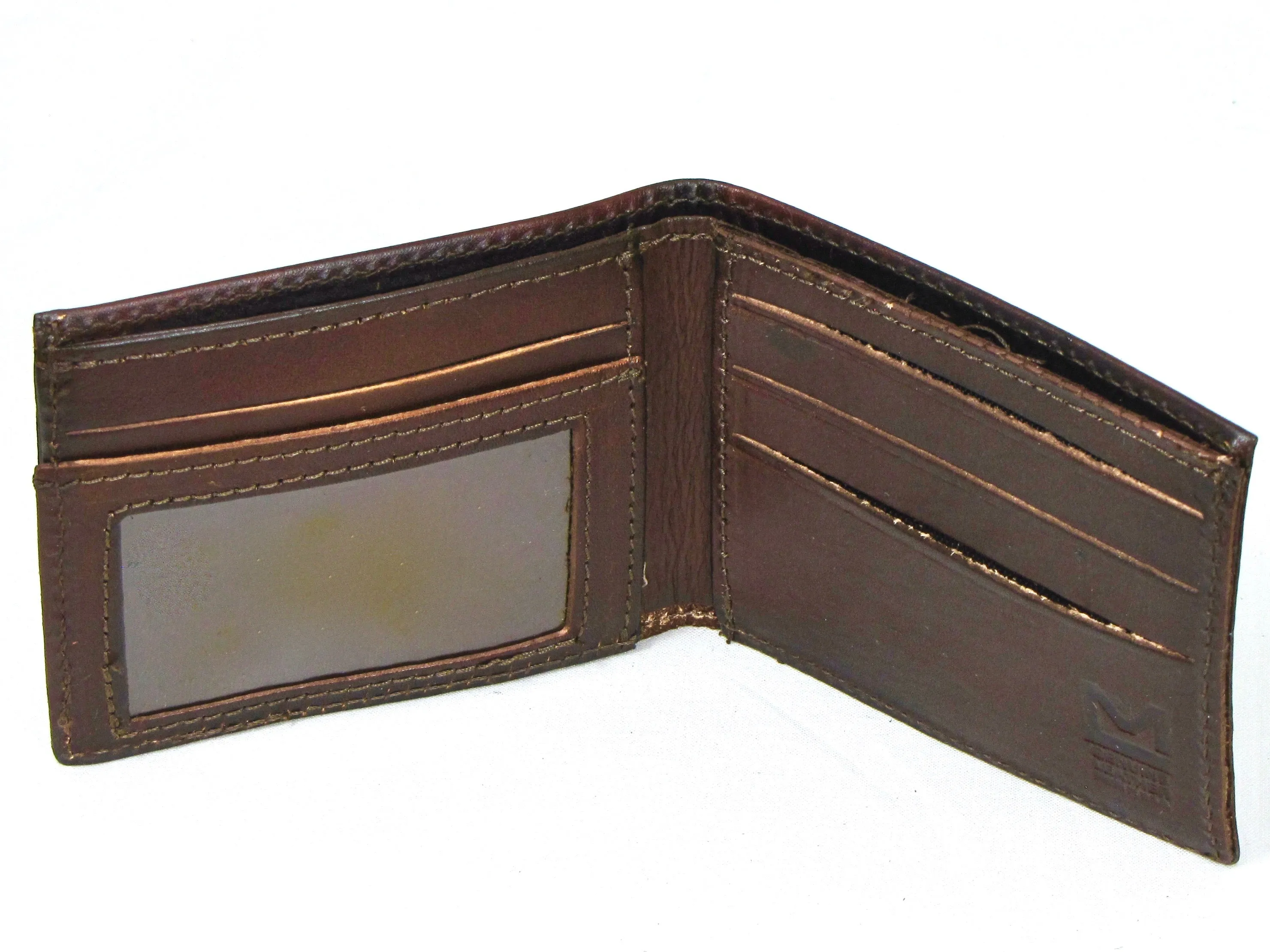 AB330-BK  Antique Finish Slim Billfold - Weave