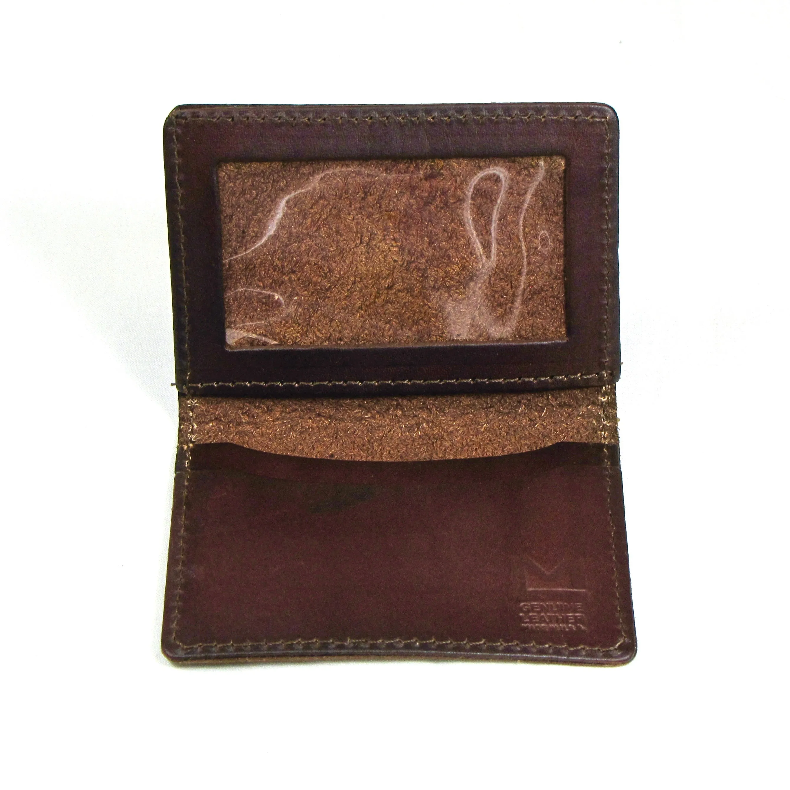 AC303-32  Antique Finish Card Case - Eagle Head Scroll