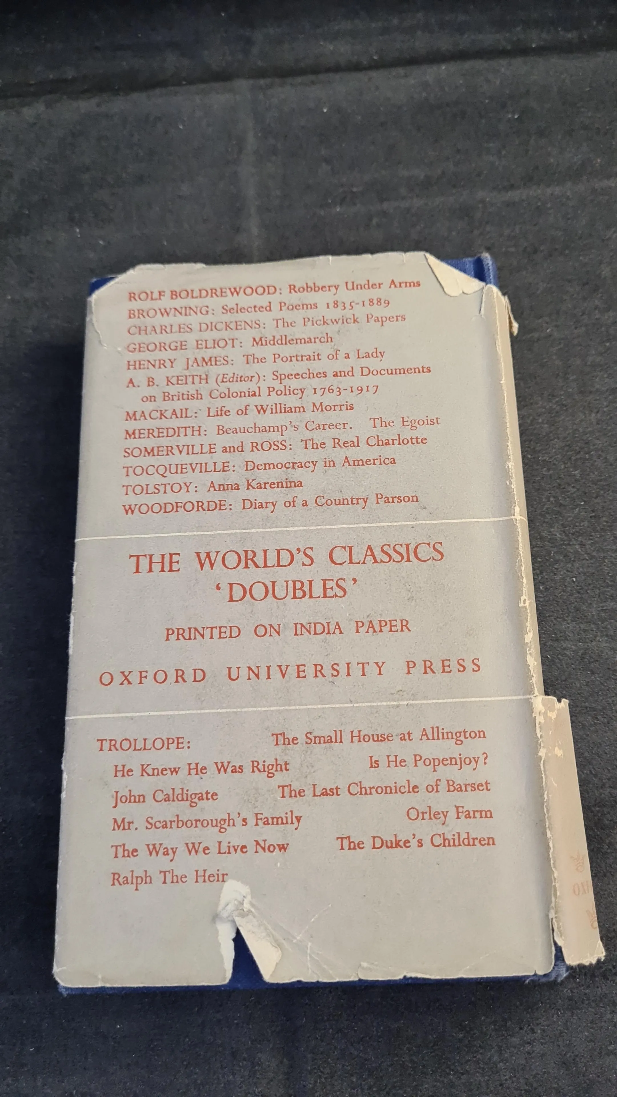 Anthony Trollope - Ralph The Heir, Oxford University Press, 1951, Double Volume