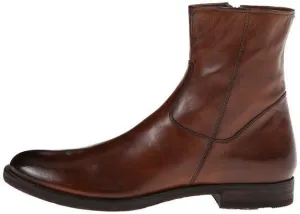 Antique Brown Handcrafted Biker Leather Boots for Men