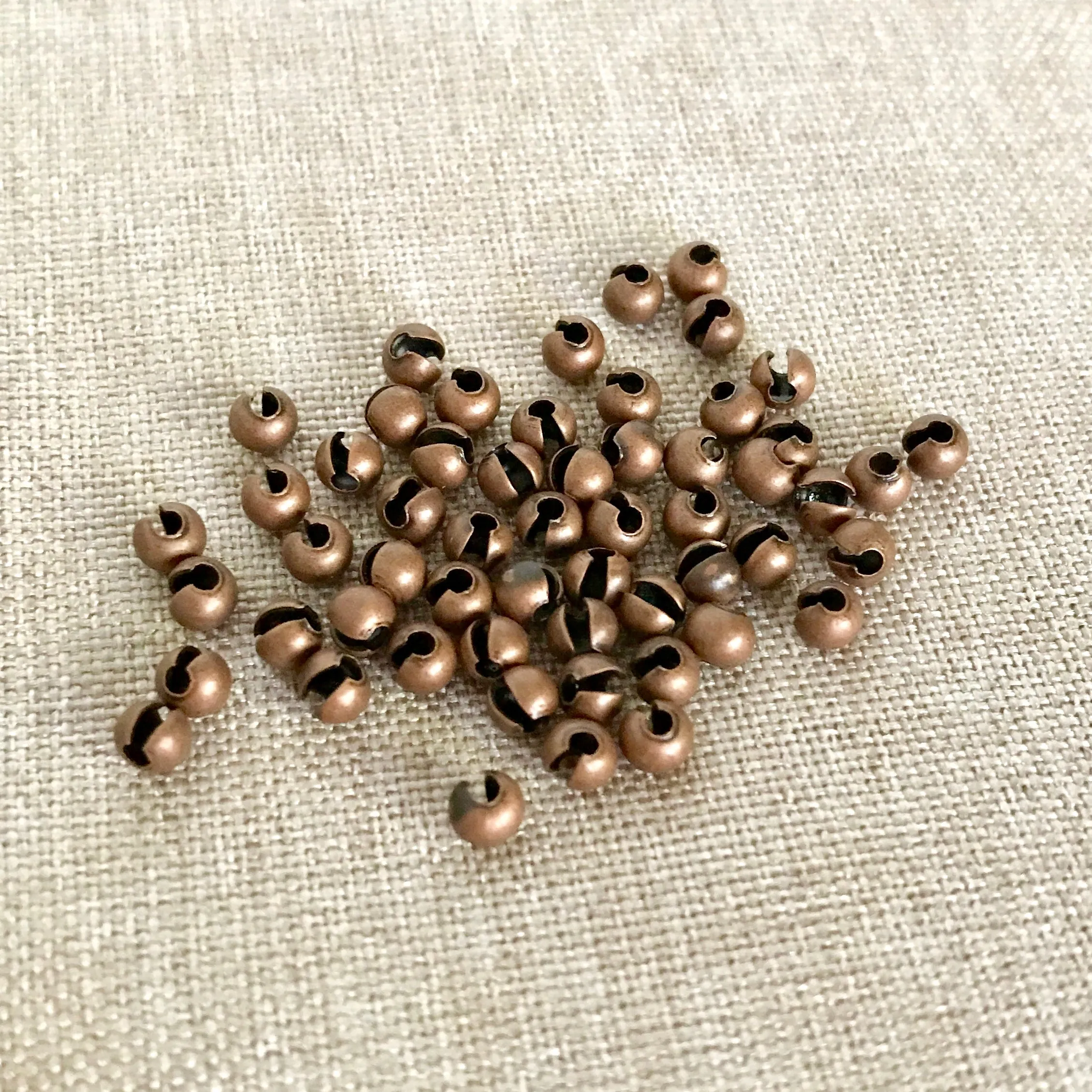 Antique Copper 3mm Crimp Cover - Package of 56