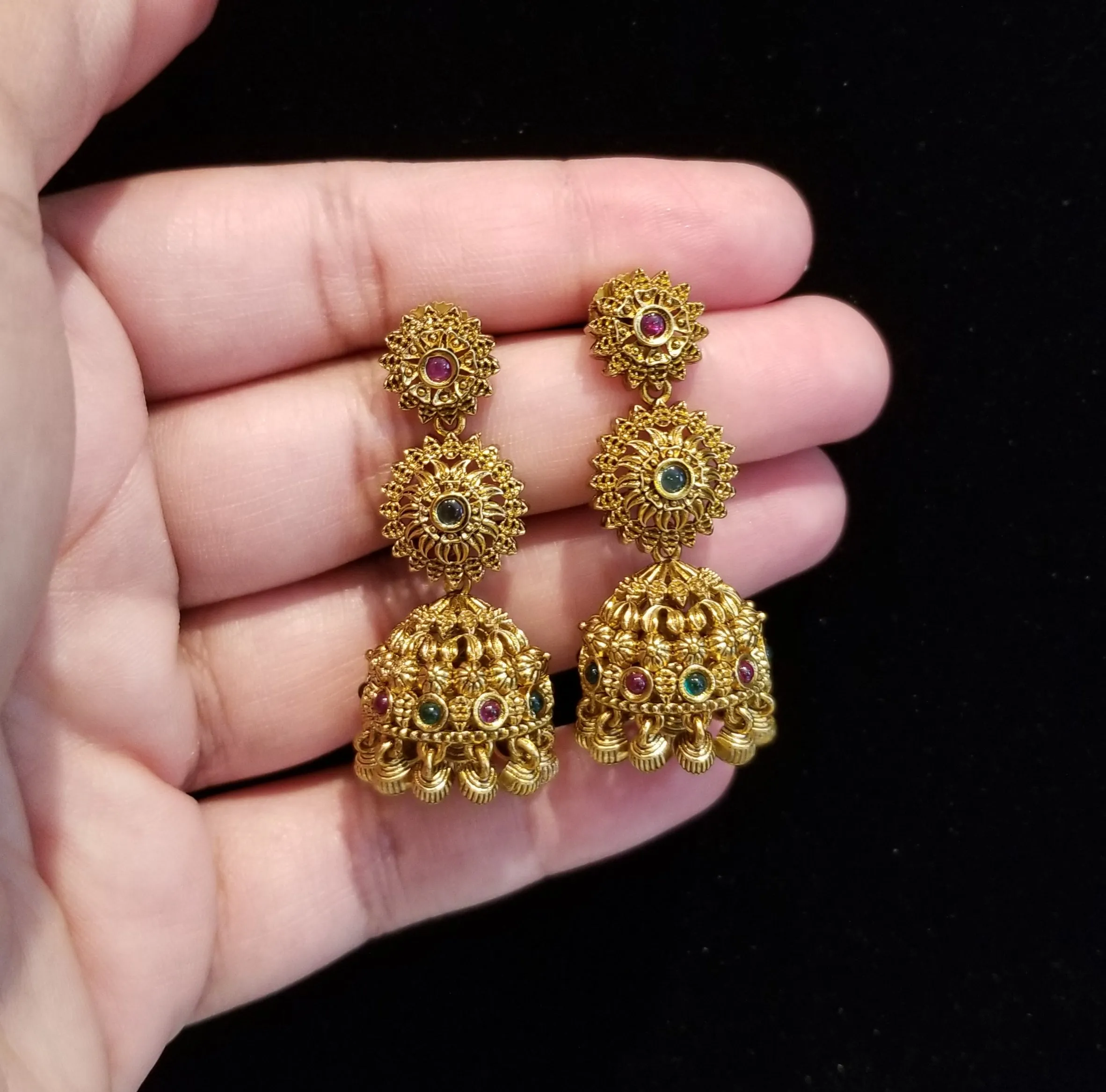 Antique Dull Gold Finish Choker Set