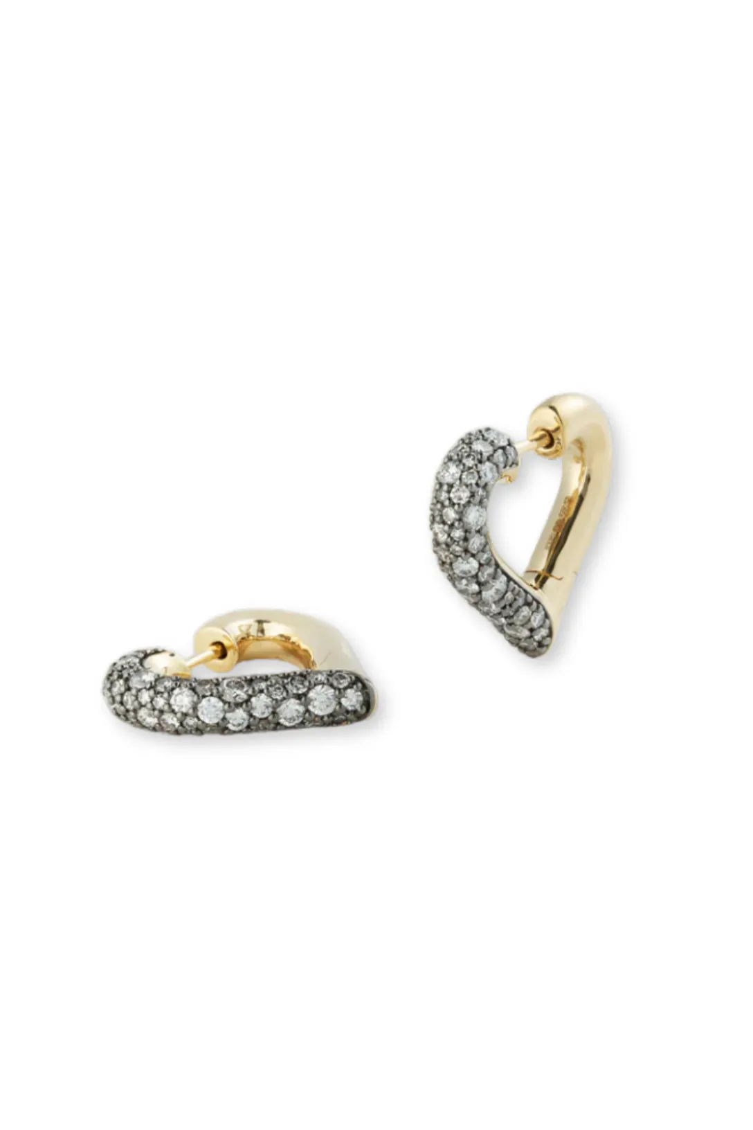 Antique Finish Baby Chubby Love Diamond Earrings