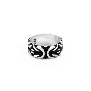 Antique-Finish Byzantine Ring (Silver)