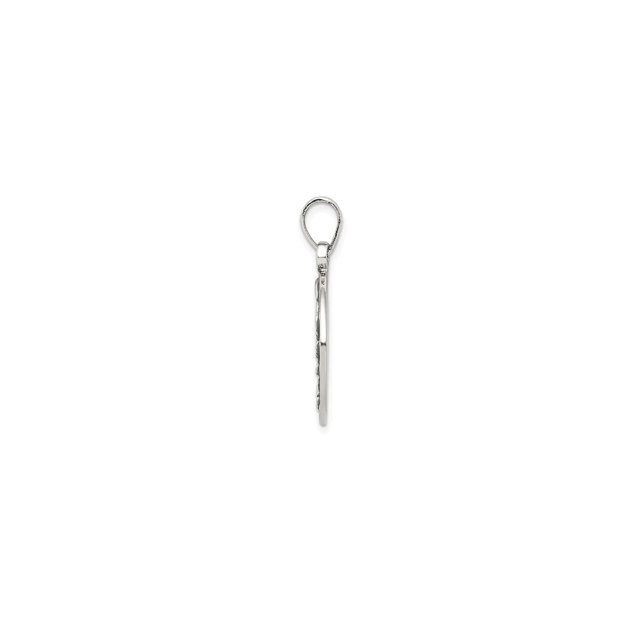Antique-Finish Cancer Zodiac Pendant (Silver)