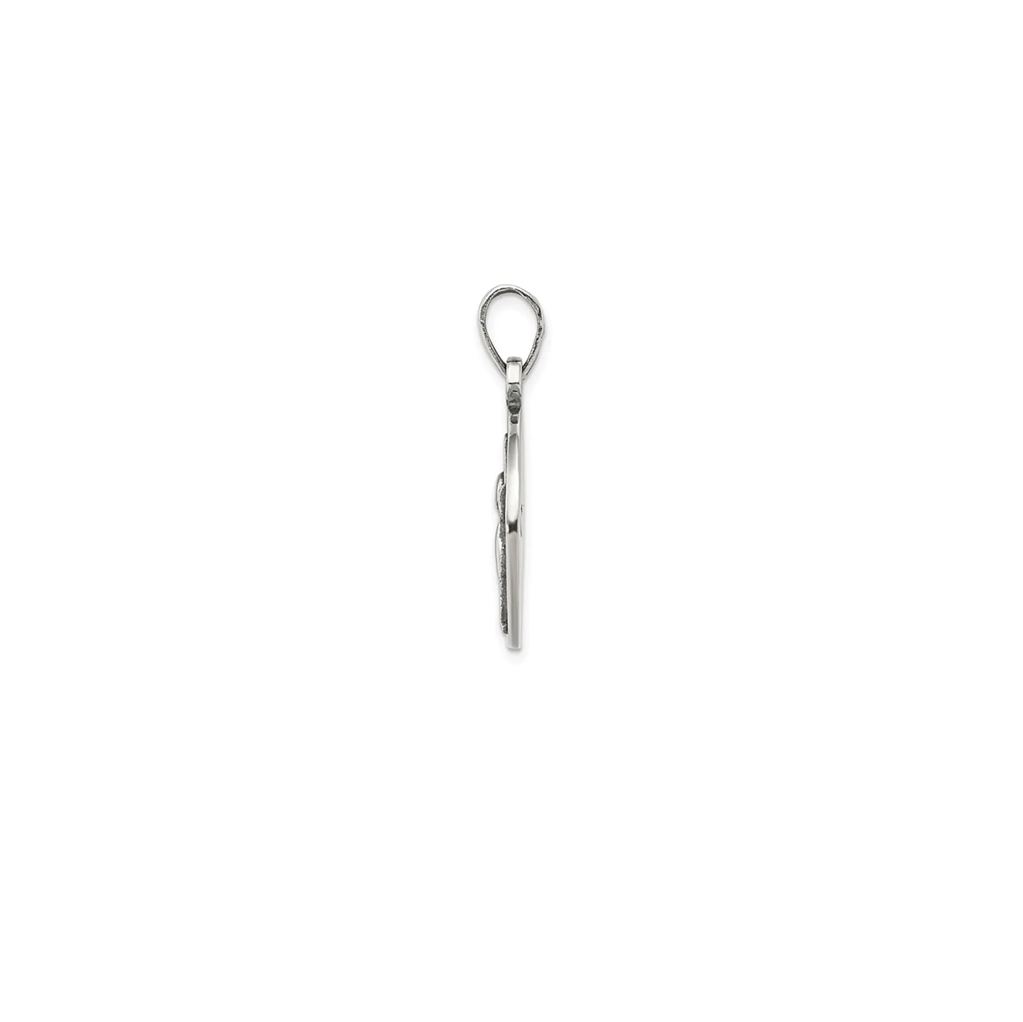 Antique-Finish Capricorn Zodiac Pendant (Silver)