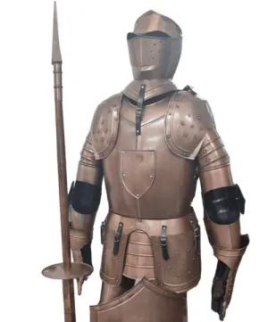 Antique Finish Crusader Knight Armour Set