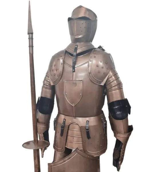 Antique Finish Crusader Knight Armour Set