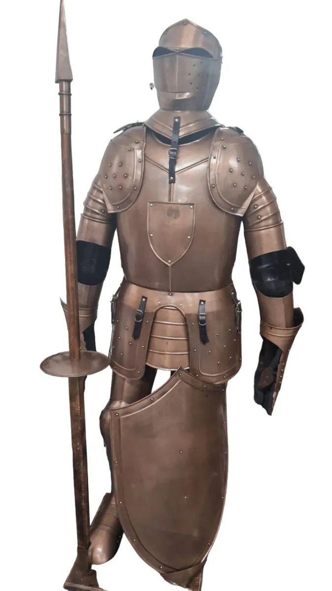 Antique Finish Crusader Knight Armour Set