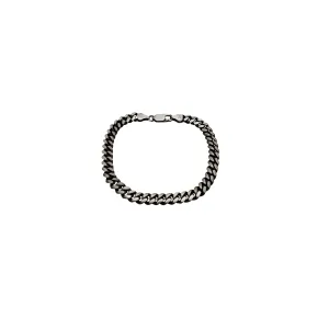 Antique Finish Miami Cuban Bracelet  (Silver)
