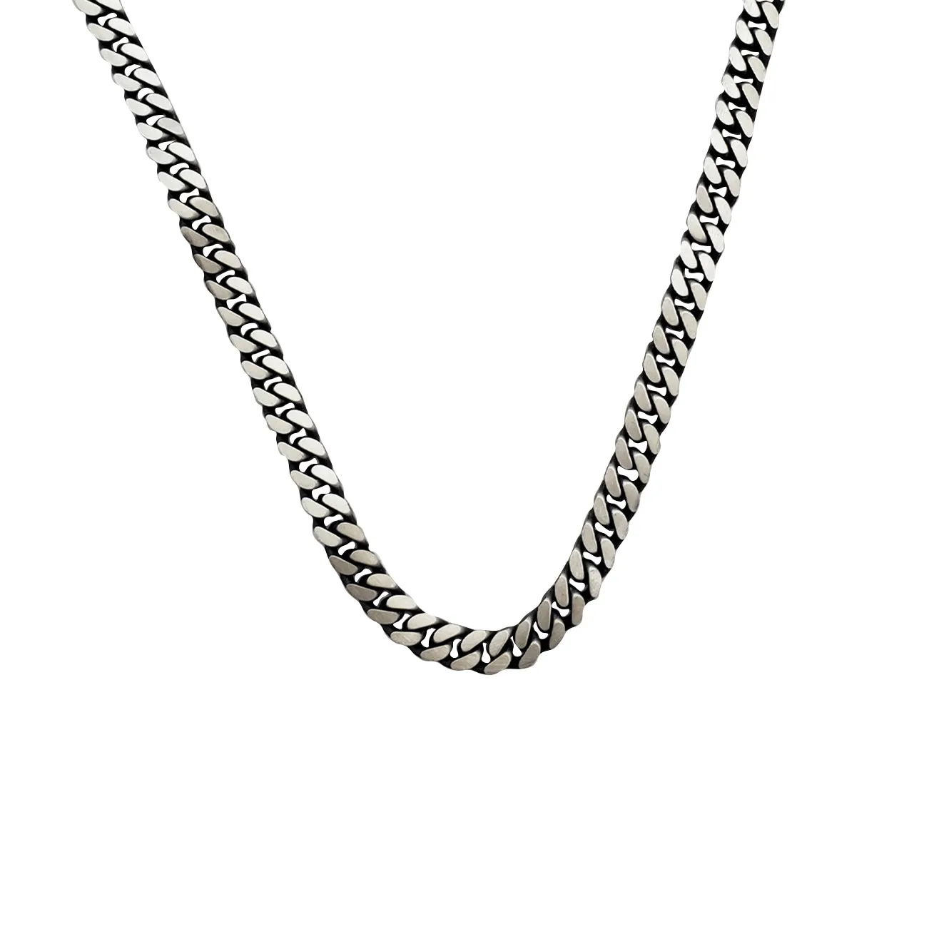 Antique Finish Miami Cuban Chain (Silver)