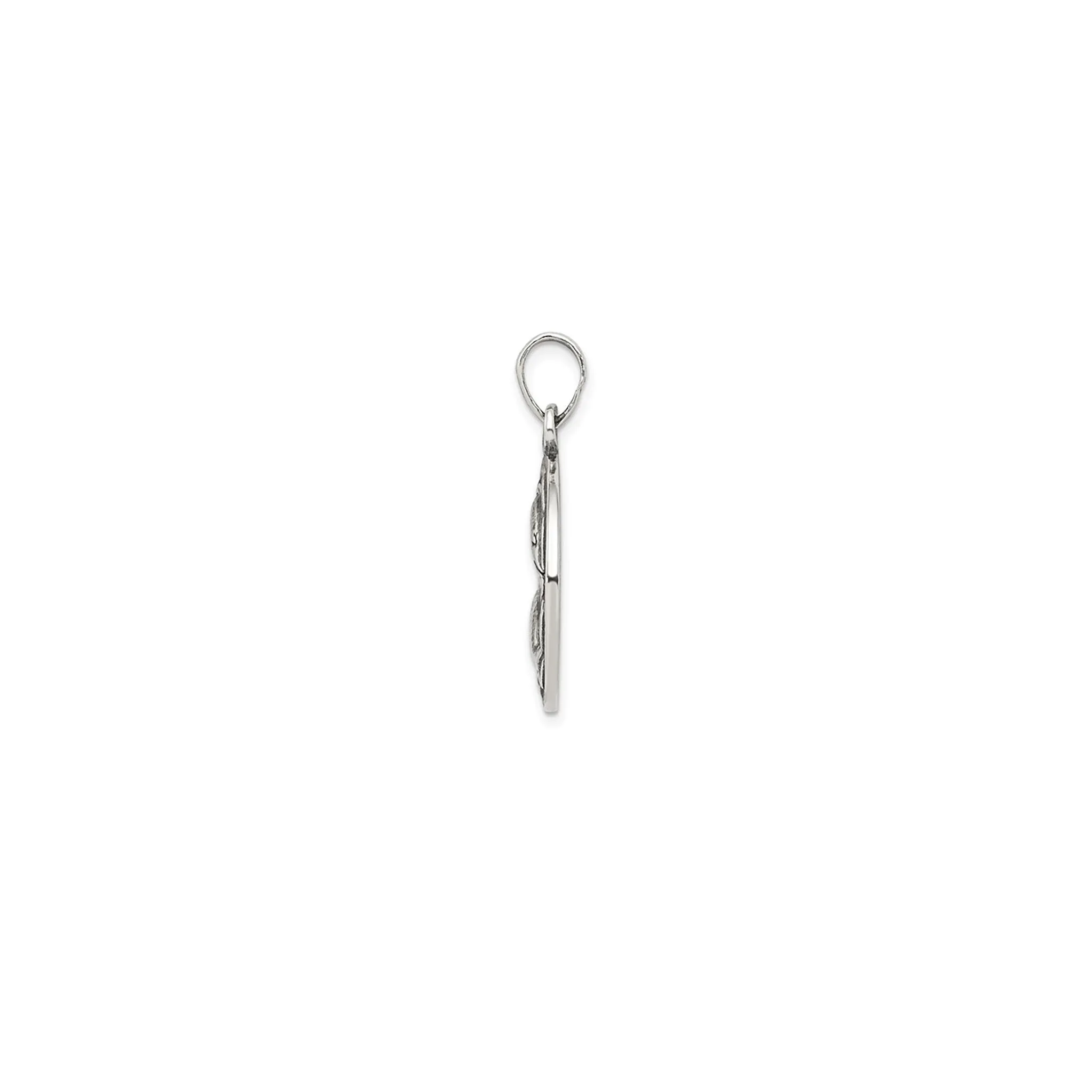 Antique-Finish Pisces Zodiac Pendant (Silver)