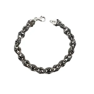 Antique Finish Puff Mariner Gucci Bracelet (Silver)
