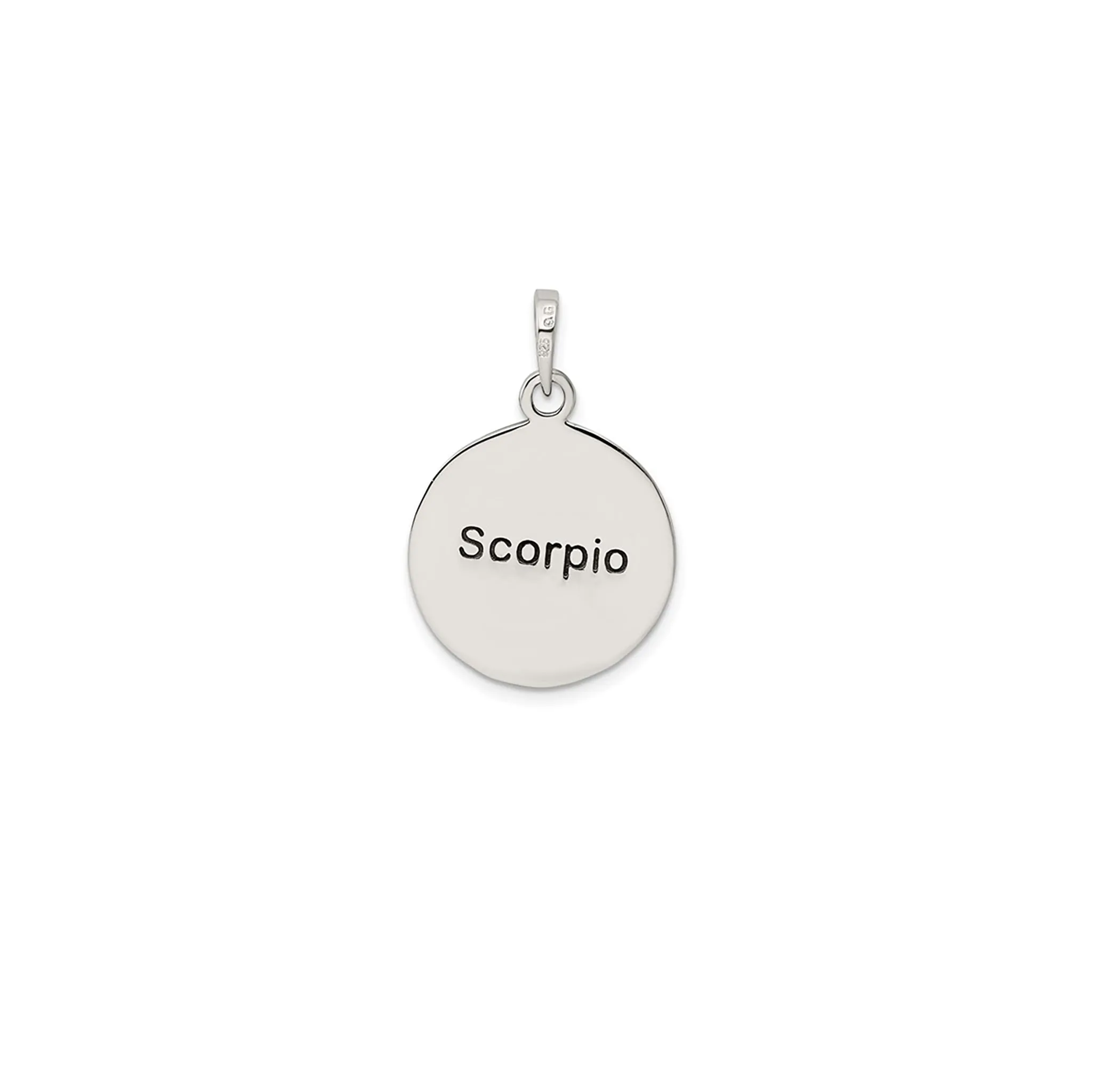 Antique-Finish Scorpio Zodiac Pendant (Silver)
